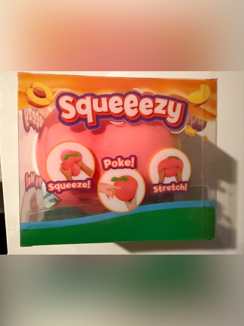 Squeezy Pink Peach Squishy Stress Toy